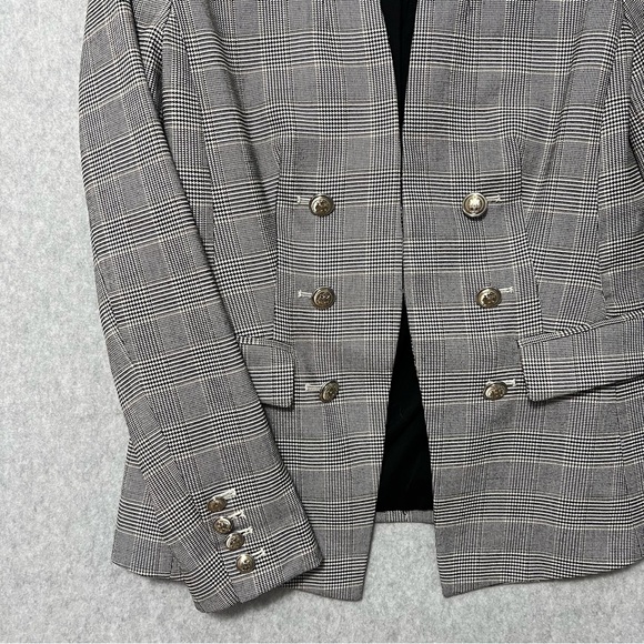 White House Black Market Glen Plaid Blazer Size 4 Business Office Timeless - Picture 2 of 12
